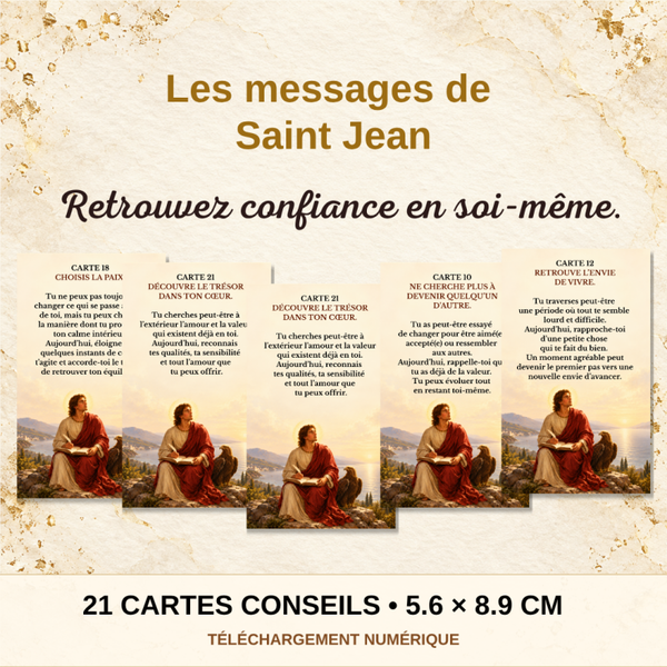 21 messages cartes Saint Jean à imprimer : messages inspirants et confiance en soi - Fichiers numériques, canalisation angélique