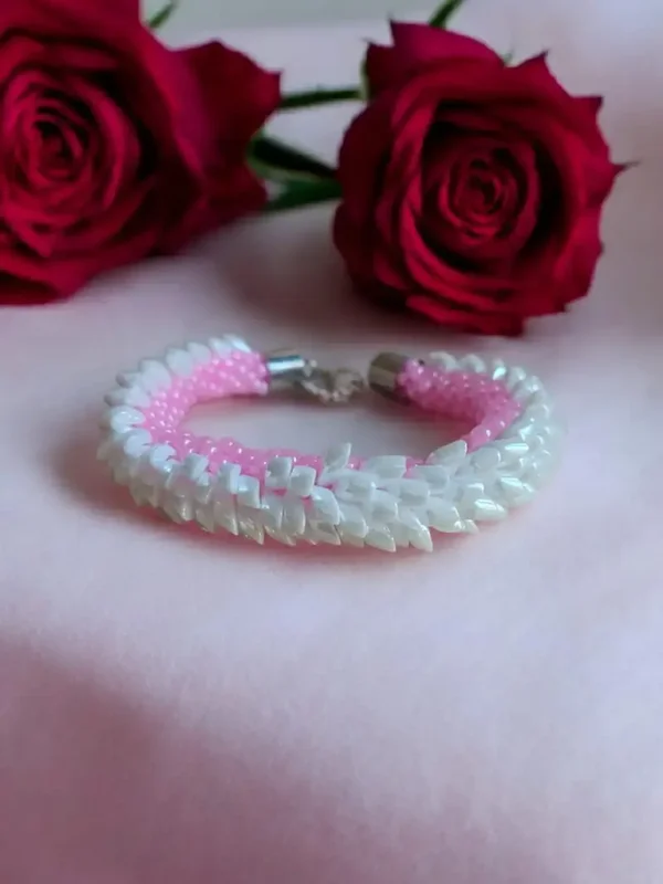 Bracelet écailles de Dragon bangle rose