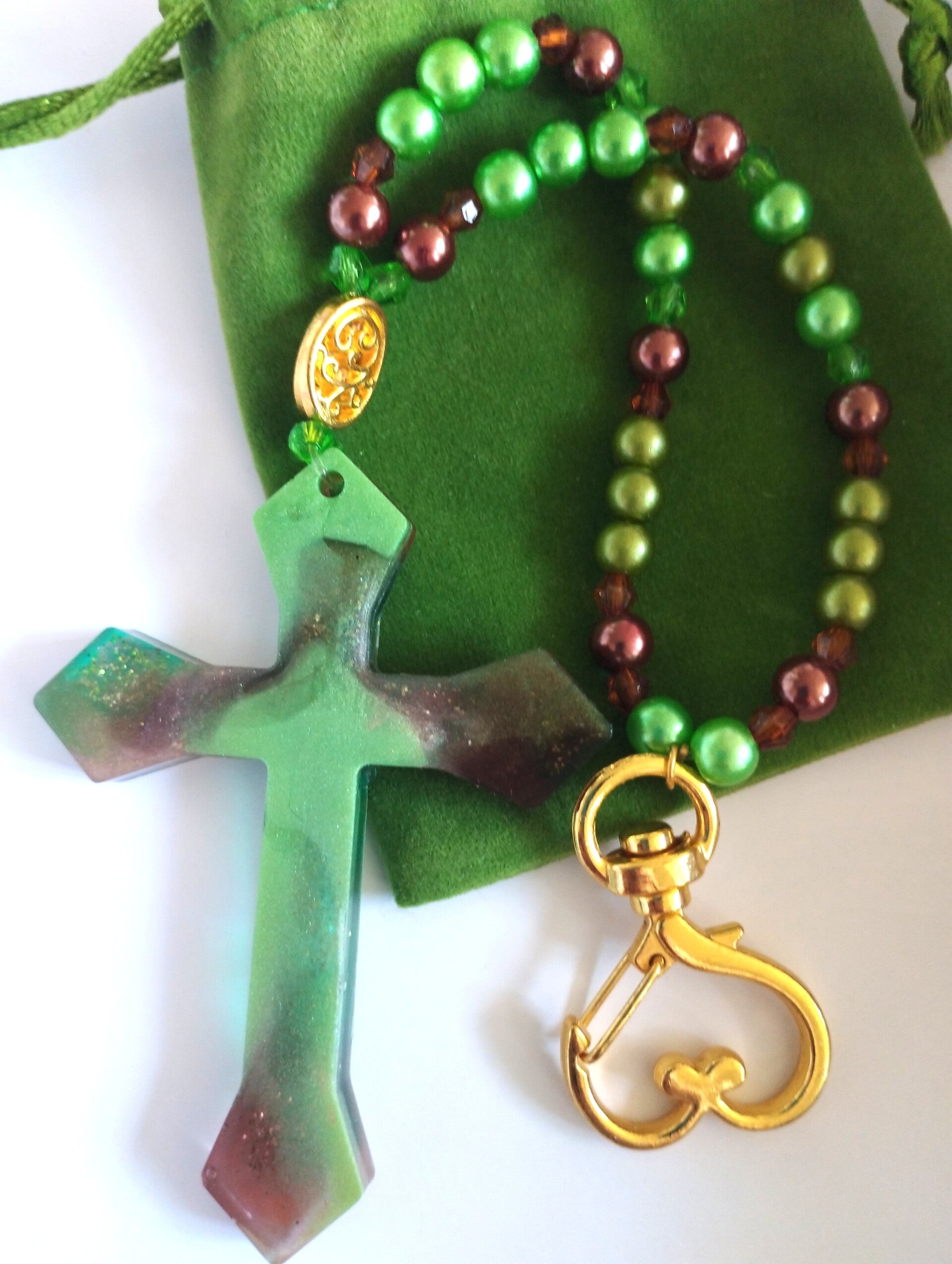 Bijou de sac – Croix énergie de guérison 💚