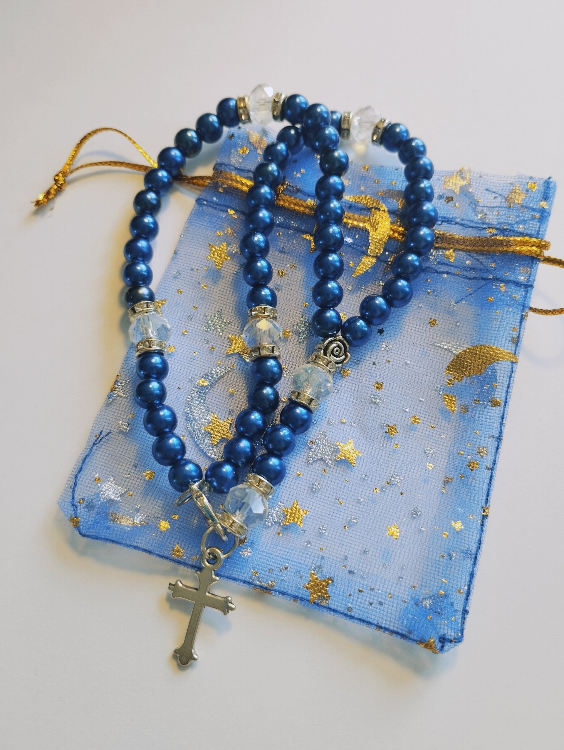 Bracelet chapelet – Protection & paix 💙