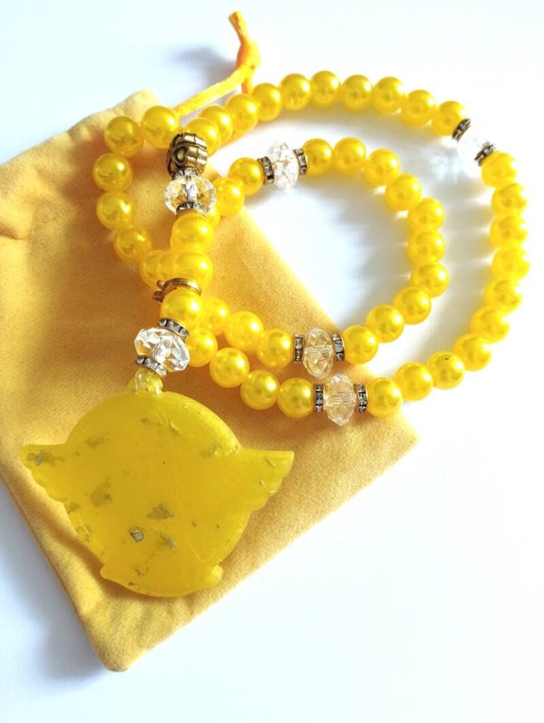 Bracelet chapelet – Ange lumière & joie 💛✨