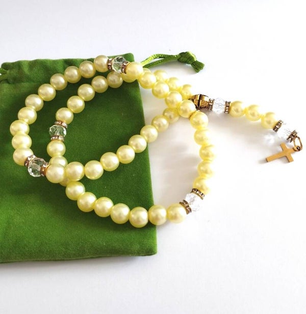 Bracelet chapelet – Lumière & confiance 💛✨