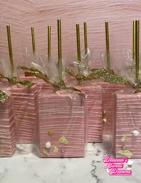 Chocolate covered rice Krispie treats