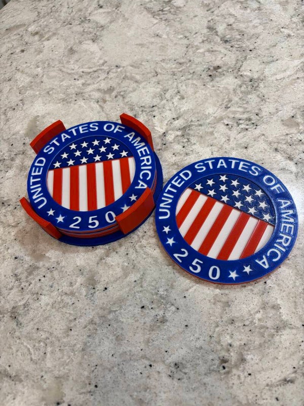 USA 250 Coaster Set