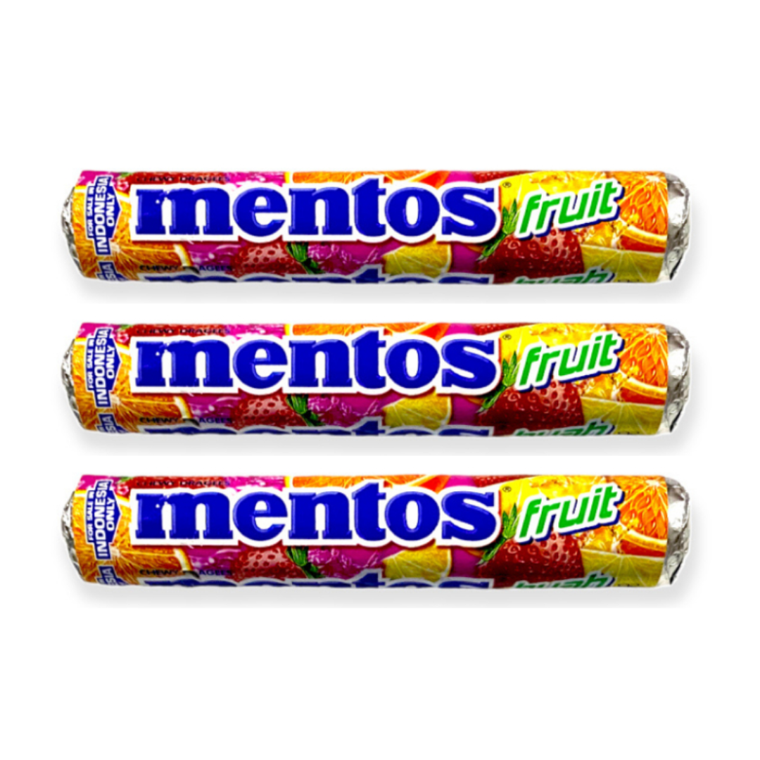 Mentos fruit 29gr 3 rollen
