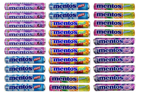 Mentos 29gr rollen 30 stuks