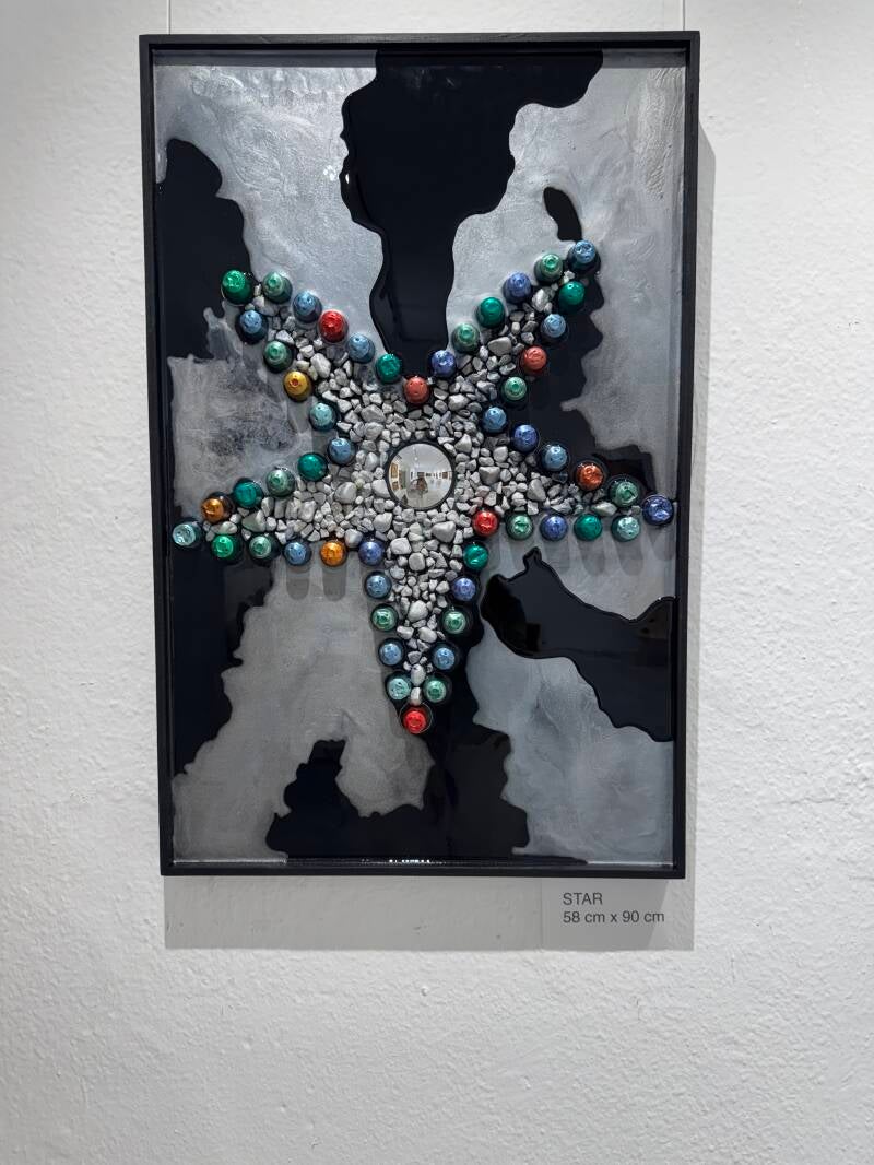 Recycled Nespresso coffee capsules Art