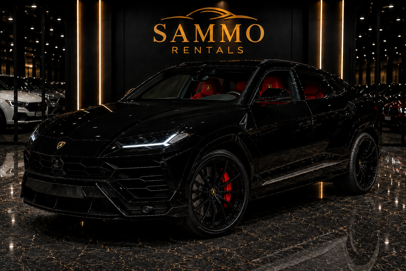 Lamborghini Urus – Black Exterior / Red Interior