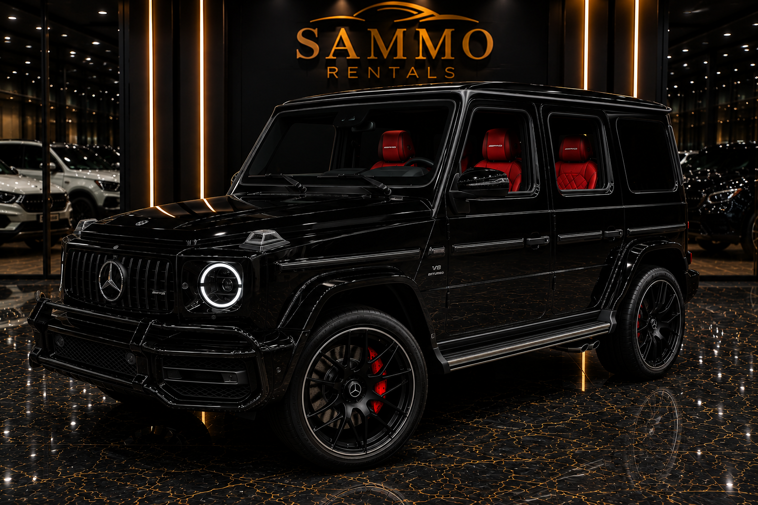 Mercedes-Benz G63 AMG – Black Exterior / Red Interior