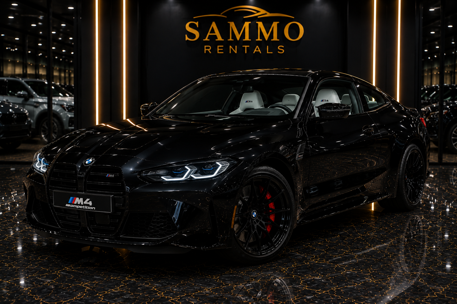 BMW M4 Competition – Black Exterior / White Interior