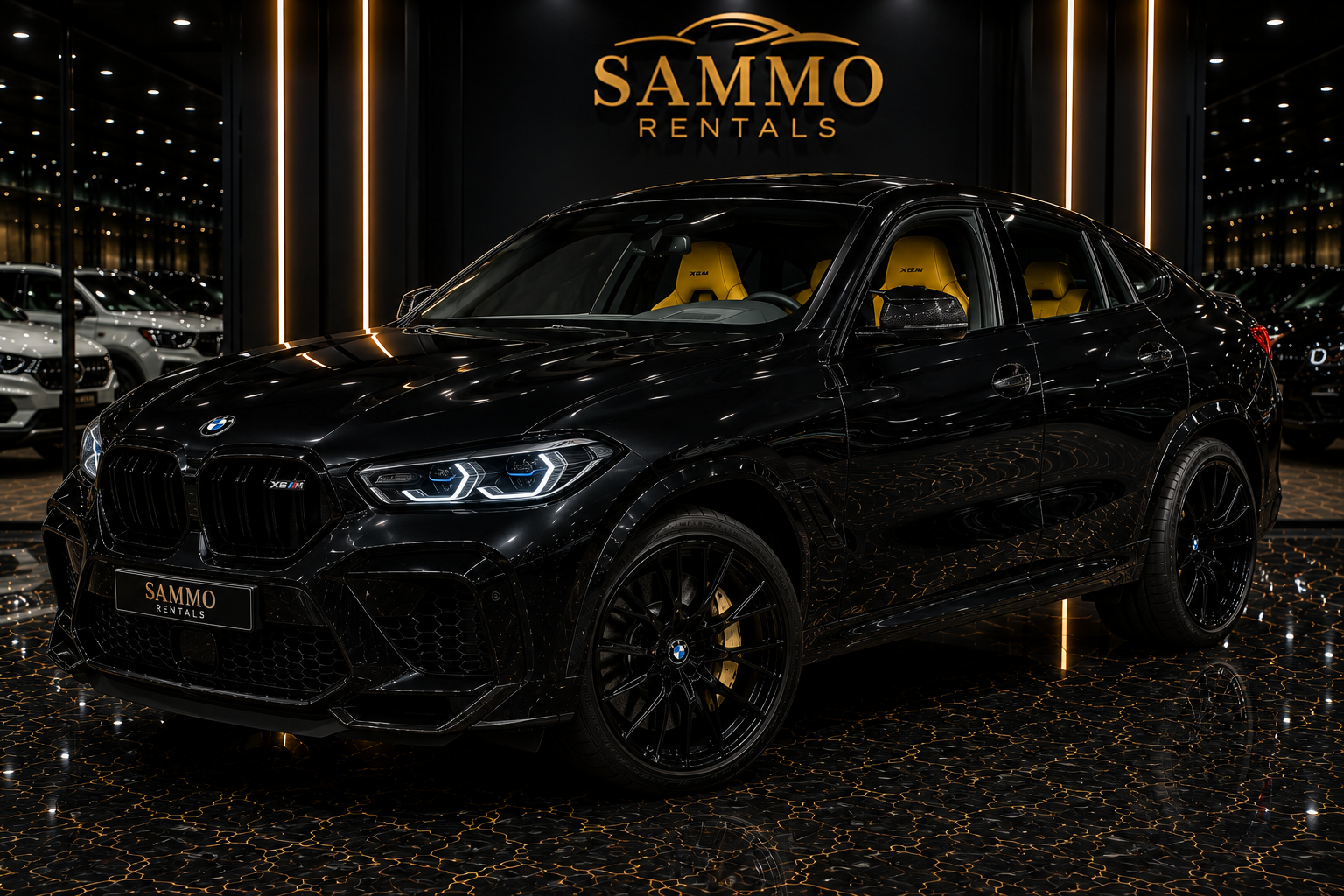BMW X6 M Competition – Black Exterior / Black & Yellow Interior