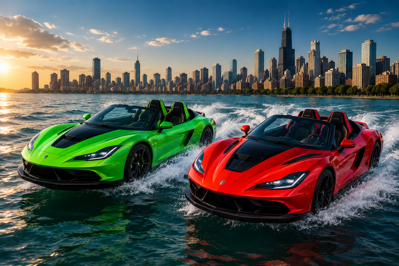 Jet Cars – Green & Red