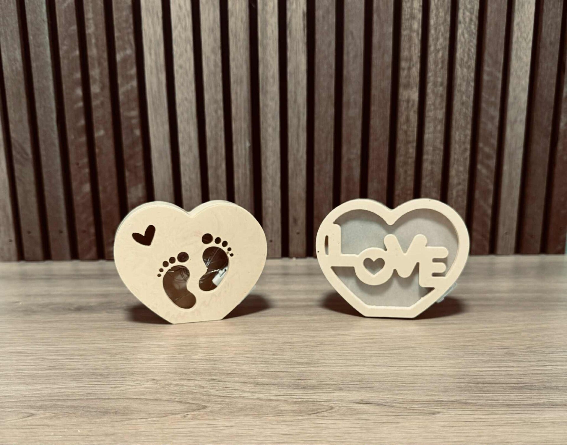 Liefde en Baby voetjes met Led-lichtjes