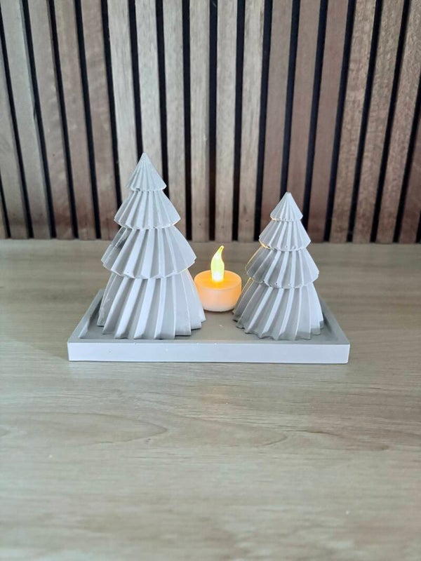 Kerstboompjes met plateau