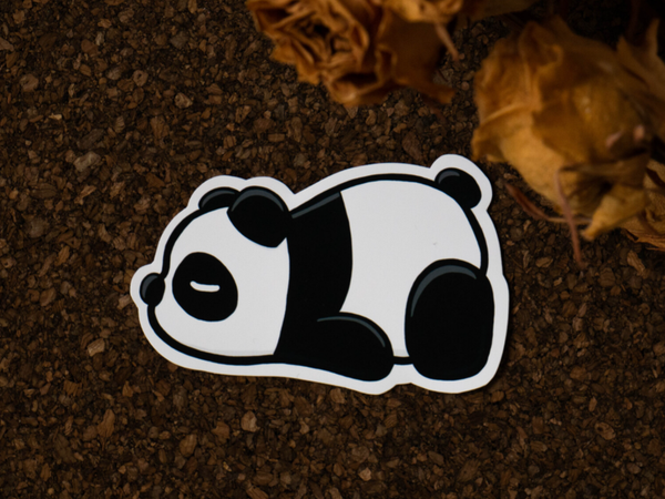 Tired Panda Sticker