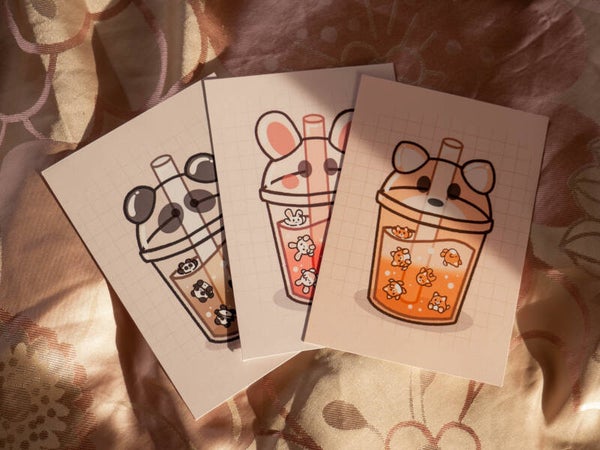 Boba Babies Postcard Set | Mini Prints