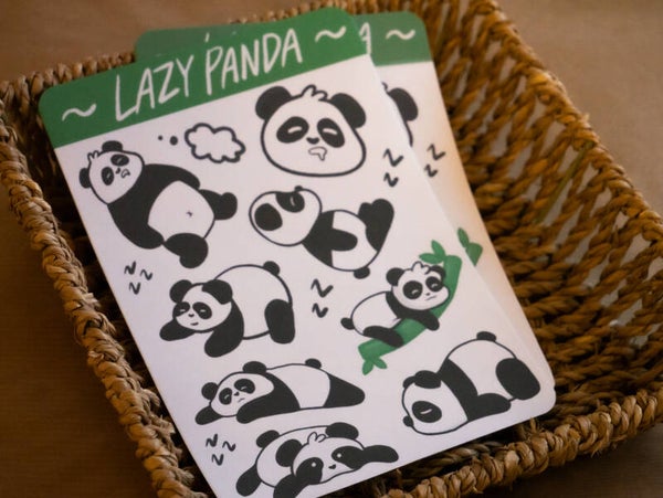 Lazy Panda Stickersheet