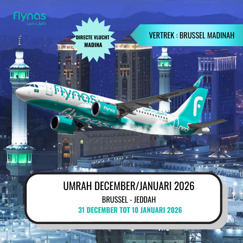 UMRAH BRUSSEL NAAR MADINAH DECEMBER 2025 EN JANUARI 2026