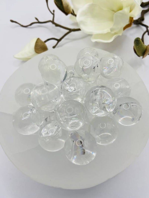 Bergkristall Kugel mit Crack und Rainbows