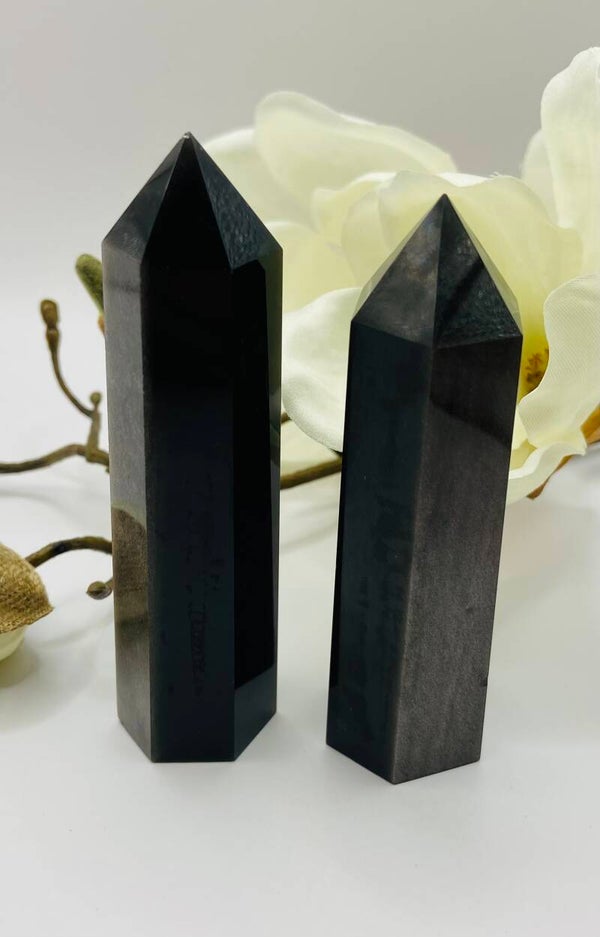 Silbersheen Obsidian Turm