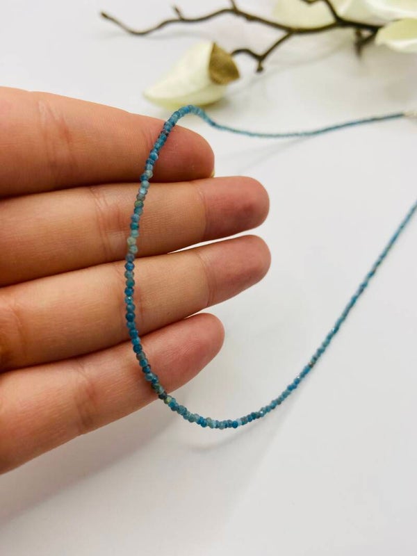 Facettierte Apatit Halskette