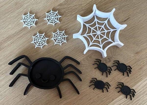 Set spinnenweb met spin
