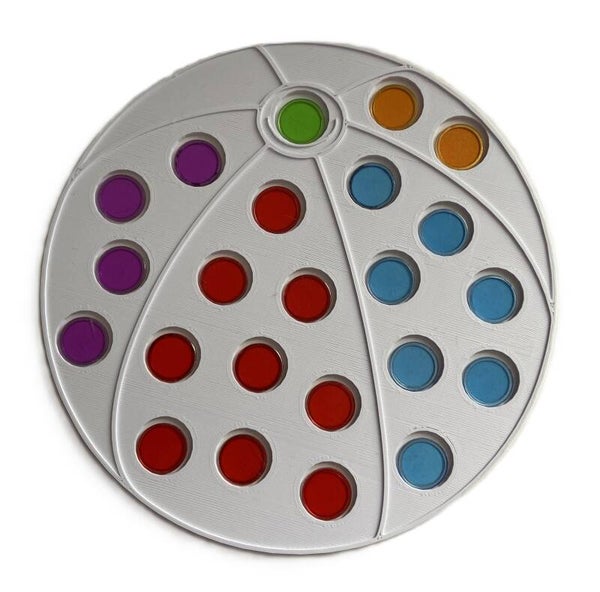 Strandbal voor magneetfiches