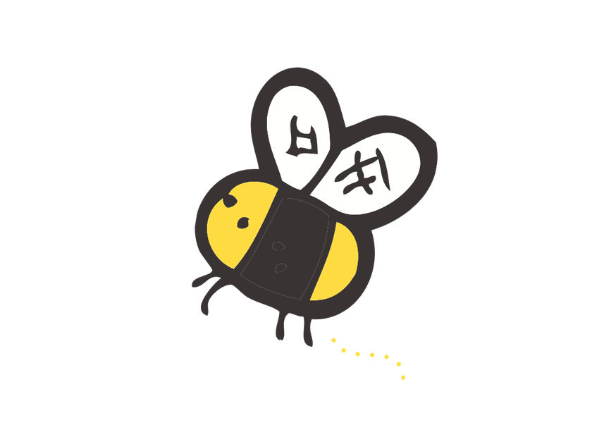 Logo van een bij