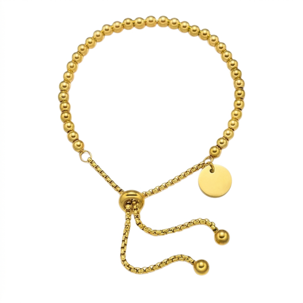 Armband Kralen met initiaal zilverkleurig