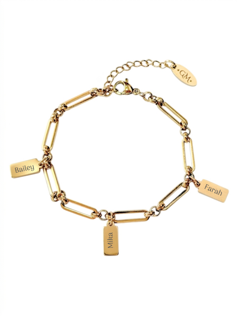 armband bedels tags graveren