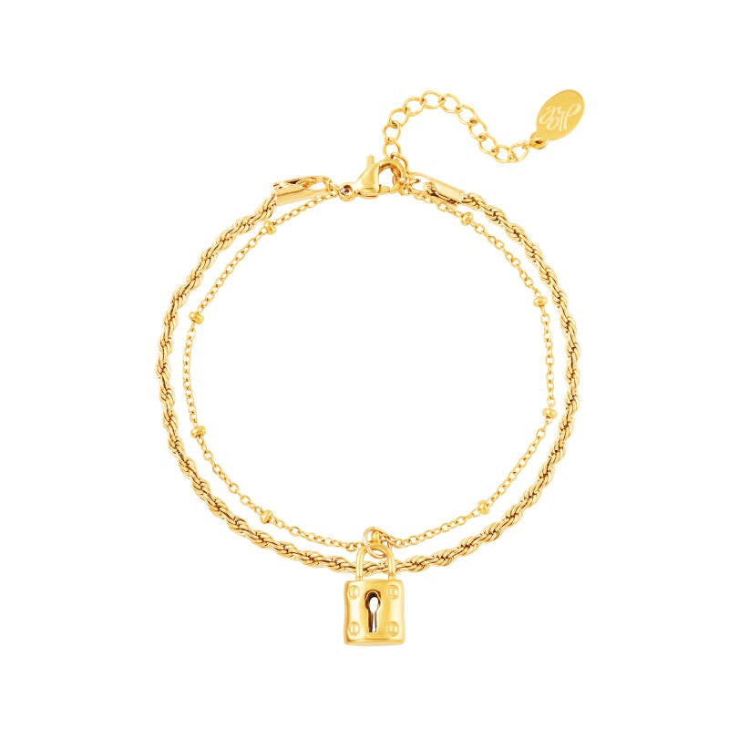 armband met slotje goud