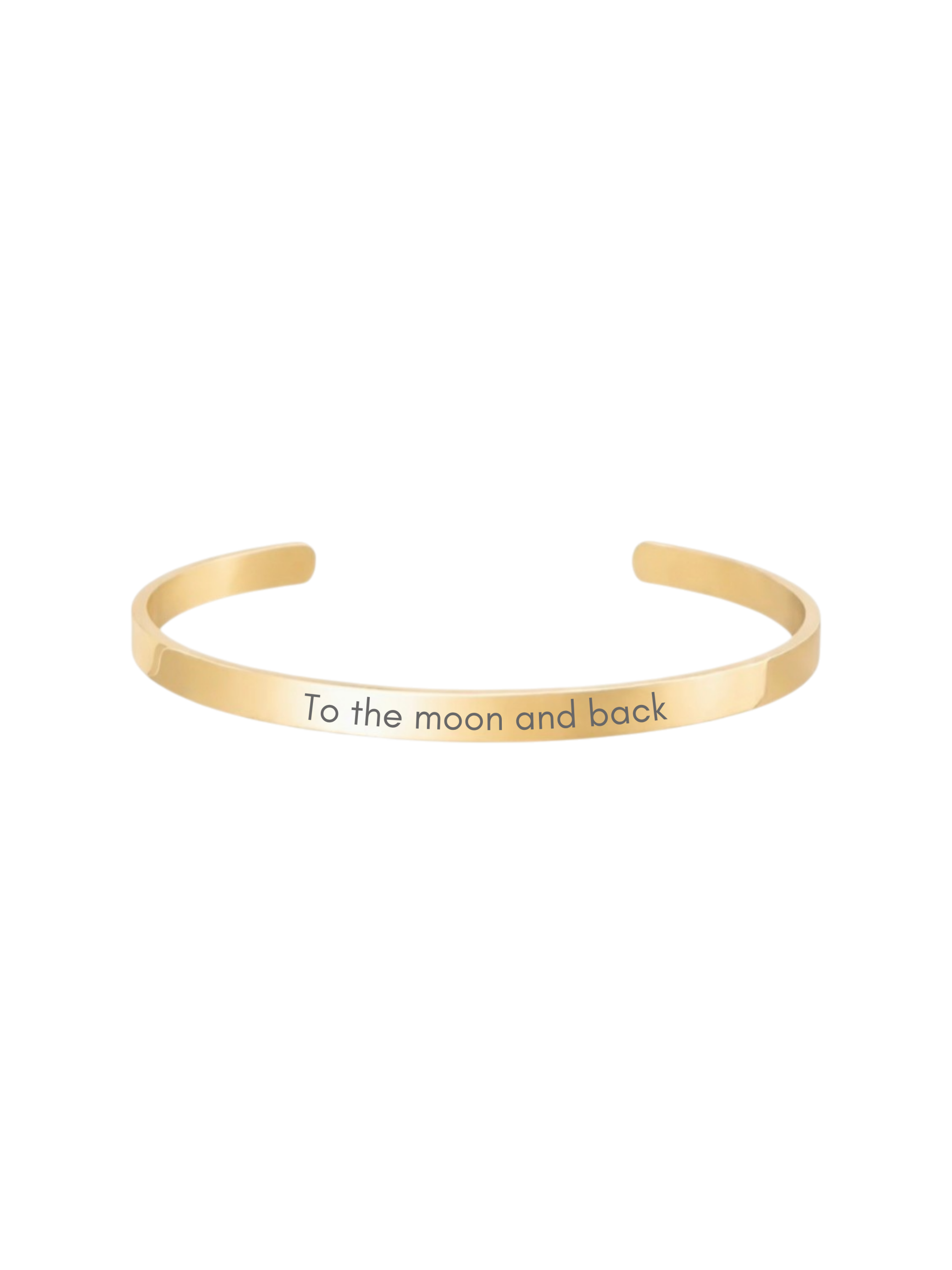 Bangle armband gepersonaliseerd goudkleurig
