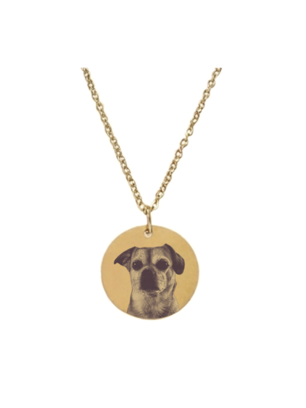 Ketting met Foto gepersonaliseerd goudkleurig