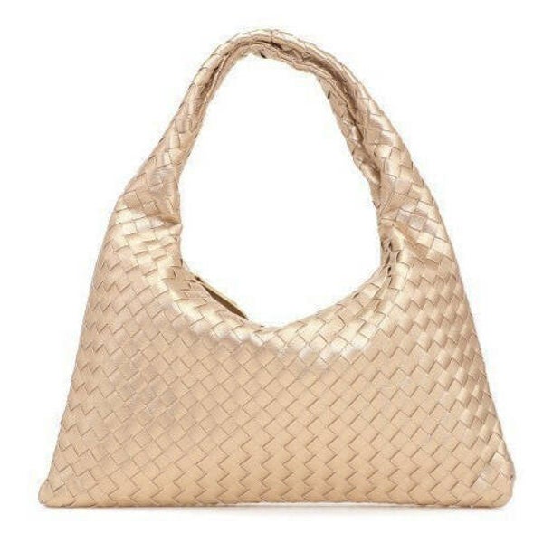 Schoudertas Gevlochten Goud