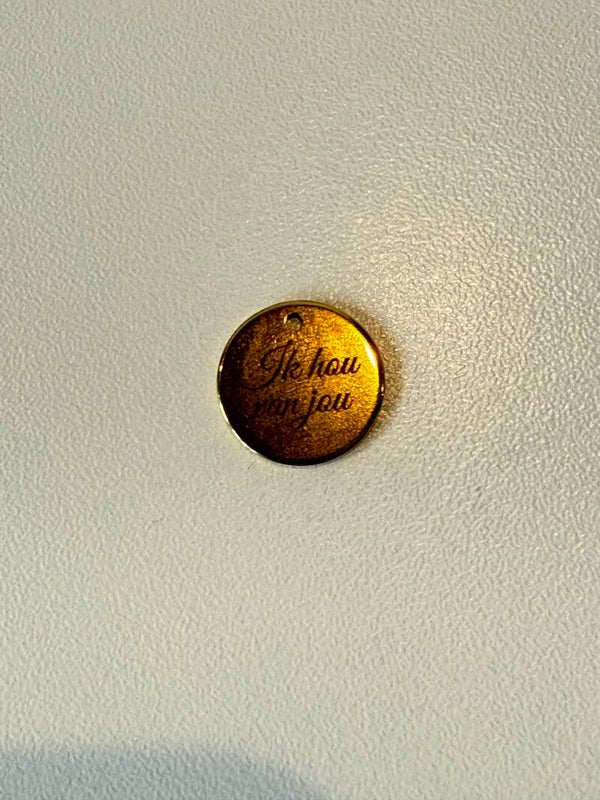 Ketting Eigen Tekst goudkleurig