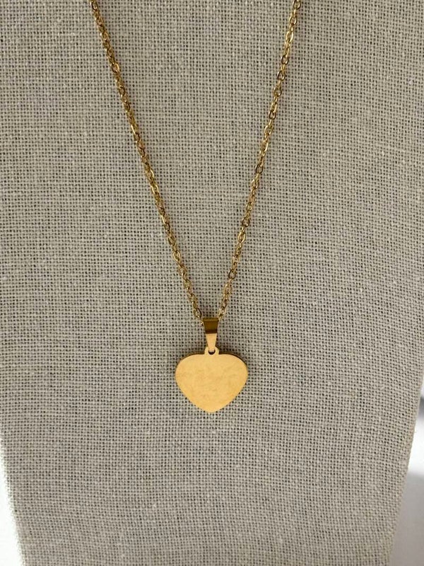 Ketting Hartje gepersonaliseerd zilverkleurig