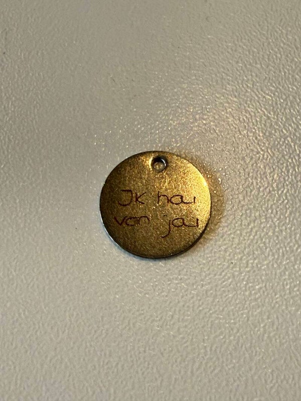 Ketting handgeschreven tekst goudkleurig