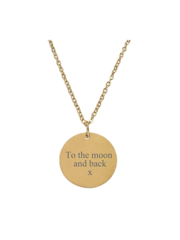 Ketting Eigen Tekst goudkleurig