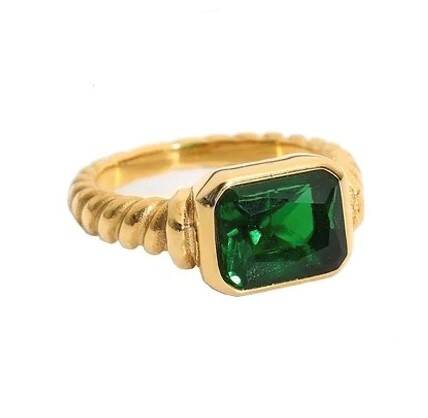 ring grote groene steen