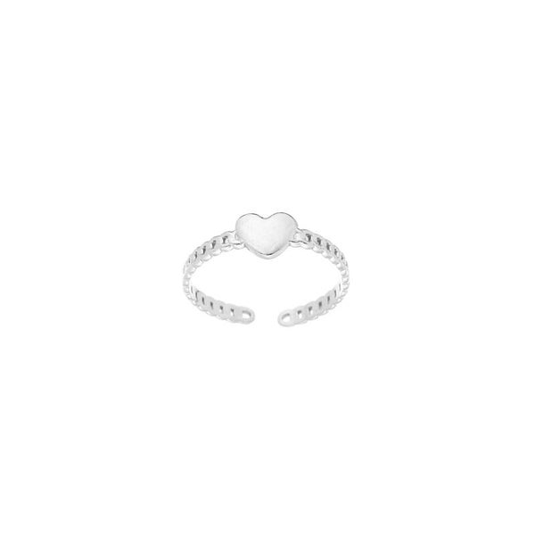Ring Little Heart zilverkleurig