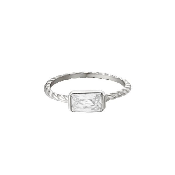 Ring Little Stone zilverkleurig