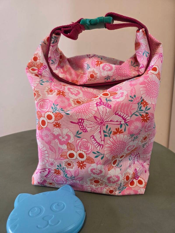 Lunchbag thermo "bordeaux-groen"