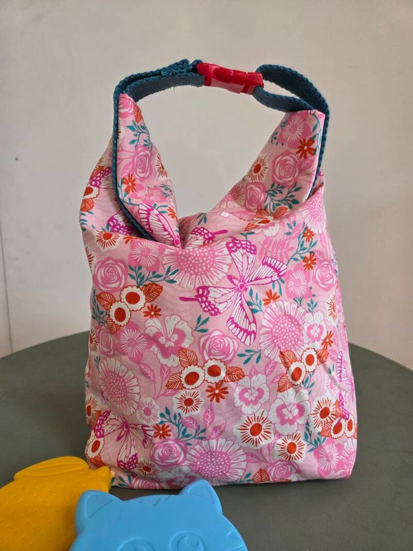 Lunchbag thermo "petrol-rood"
