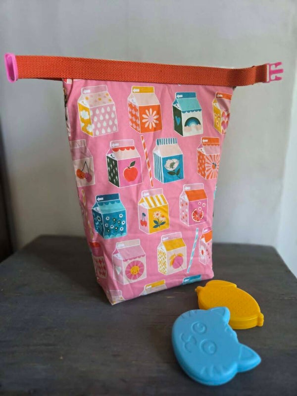 Lunchbag "oranje-rose"