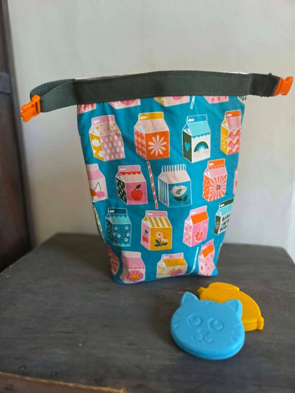Lunchbag "groen-oranje"