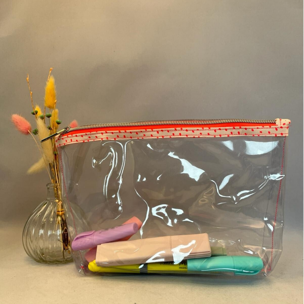 doorschijnende pennenzak -Fluo-