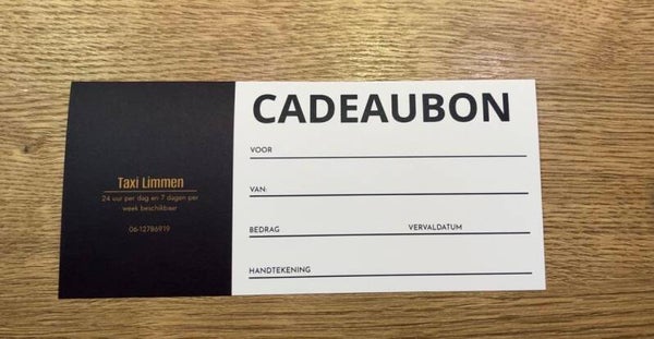 Cadeaubon Taxi Limmen
