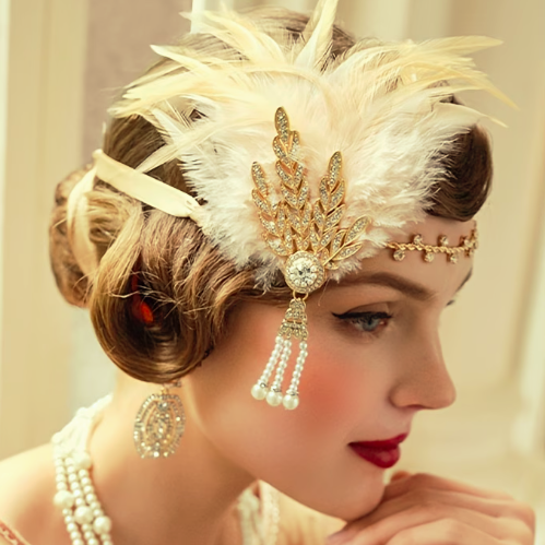 Bandeau de plumes vintage