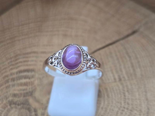 925 zilveren, ring met Amethist maat 18