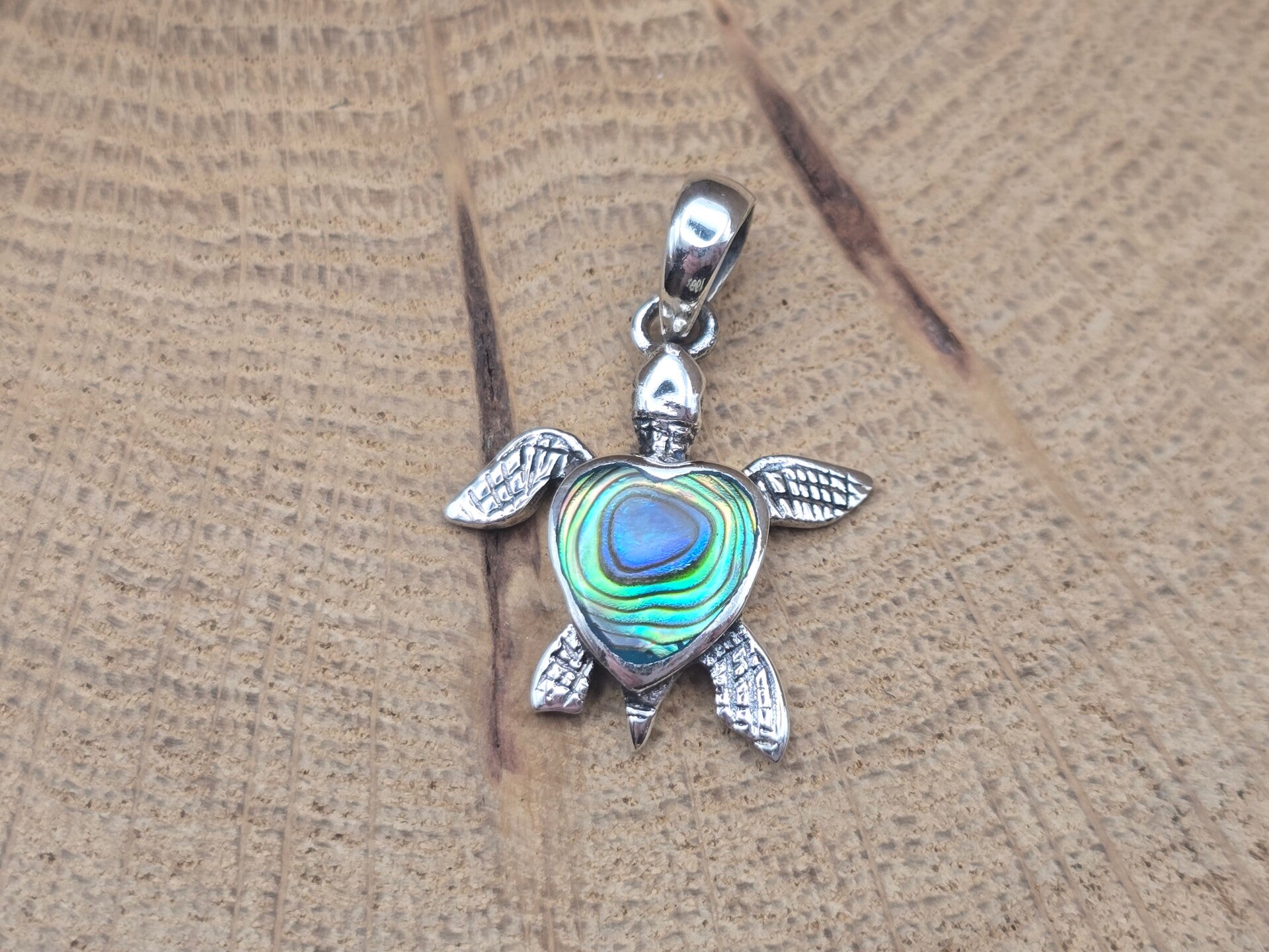 925 Echt Zilveren Abalone Schildpad Hanger
